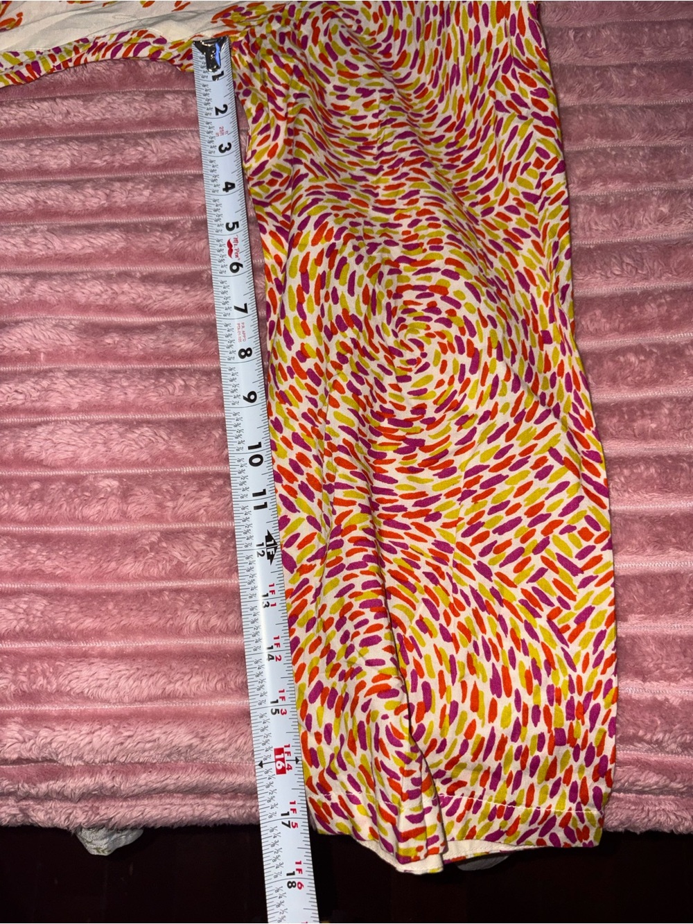 GENERATION Y Cream Top with Pink, Orange & Yellow Swirl Print - Picture 5 of 11